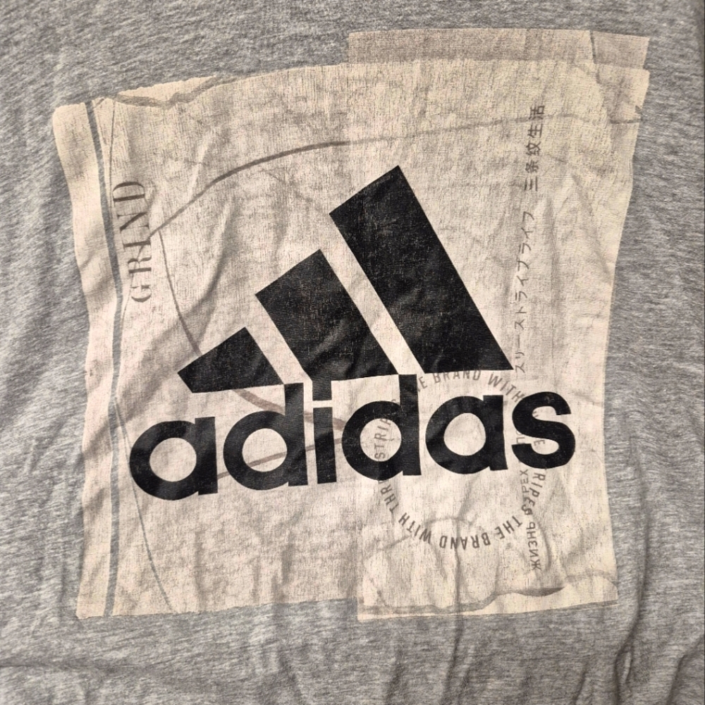 Adidas Gray Graphic T-Shirt
